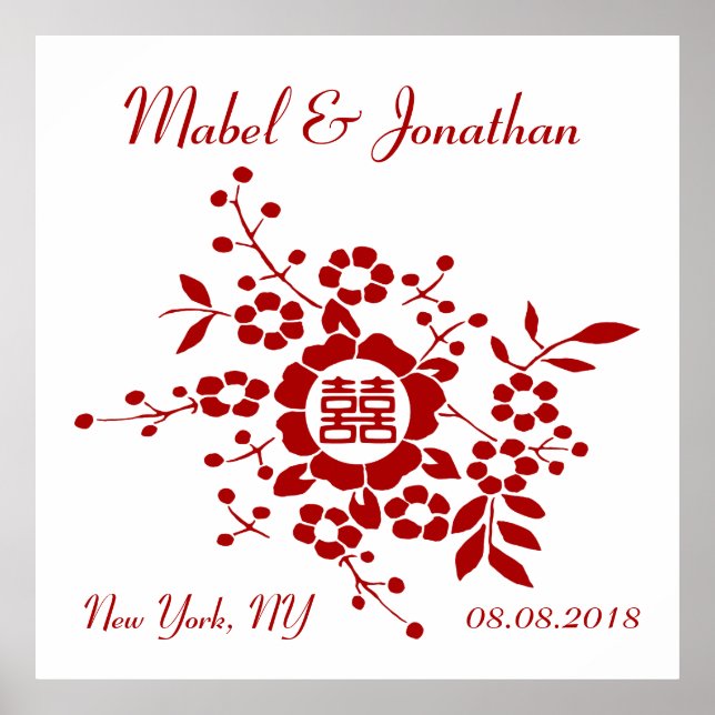 Paper Cut Flowers • Double Happiness Poster (Front)