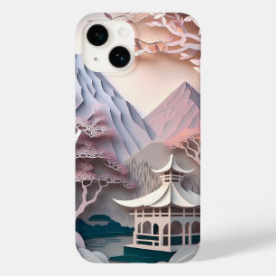 Paper Cutout Pavilion Landscape iPhone 14 Case