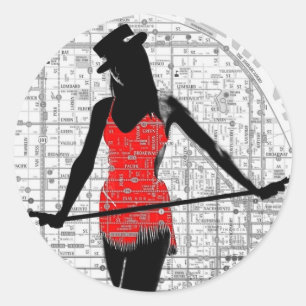 Paper Dance SF Classic Round Sticker