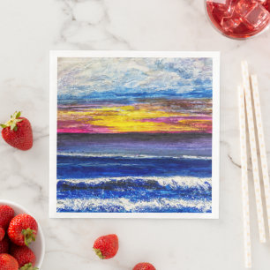 Paper Dinner Napkins - Sunrise Seaside