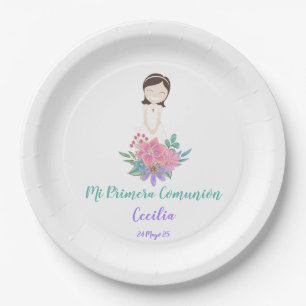 Paper Dish First communion CECILIA