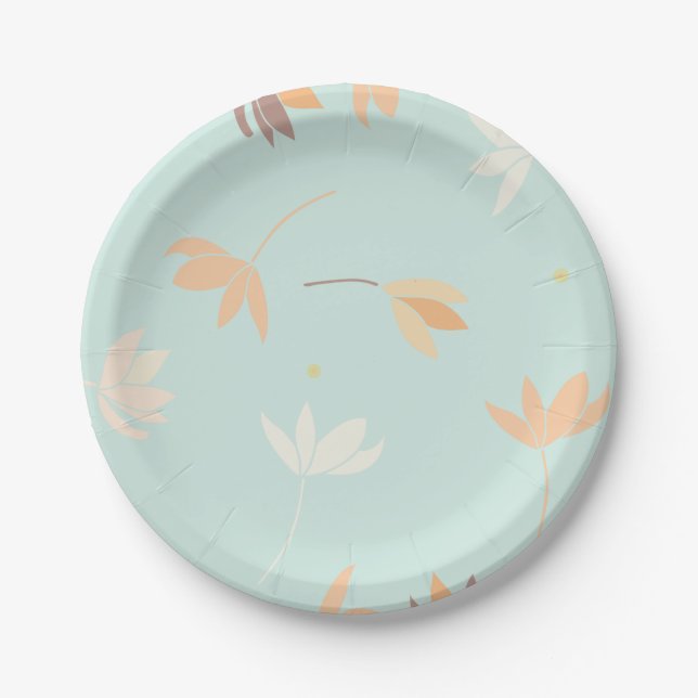 Paper dish with floral design. (Front)