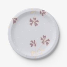 Paper dish with floral design.