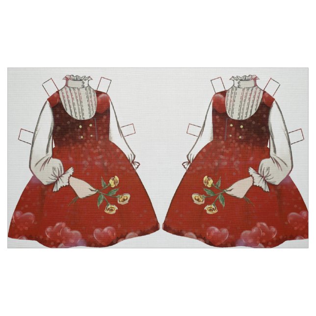 Paper Doll Christmas Fabric (Fat Quarter)