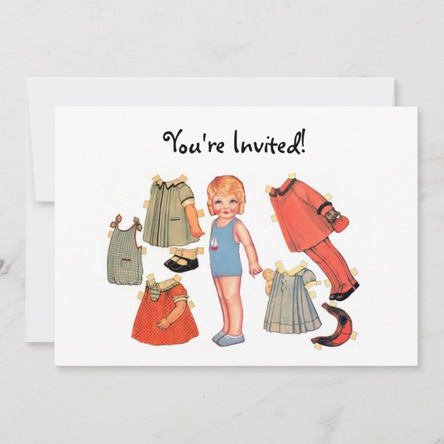 Paper Doll Invitations (Front)