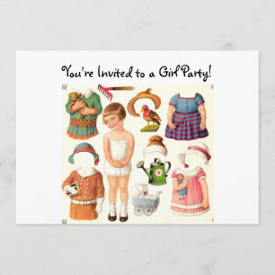 Paper Doll Invitations