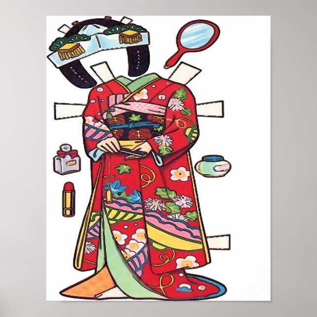 Paper Doll, Kimono Cut Out Poster (Front)