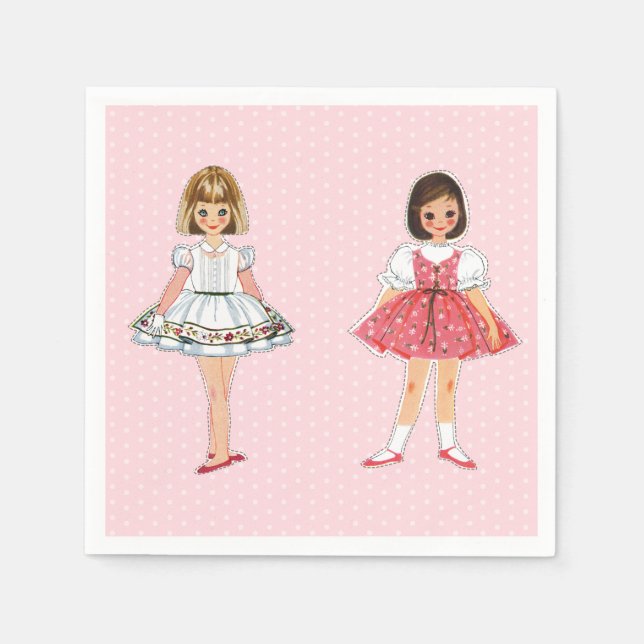 Paper Doll Party Napkins (Front)