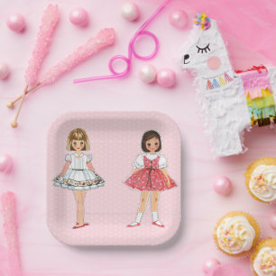 Paper Doll Party Paper Plates
