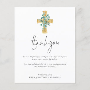 PAPER Eucalyptus Cross Christening Baptism Thanks