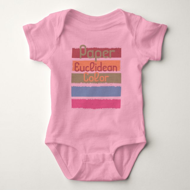 Paper Euclidean Colour   Baby Bodysuit (Front)