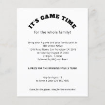 PAPER Family Games Day Slogan Black White
