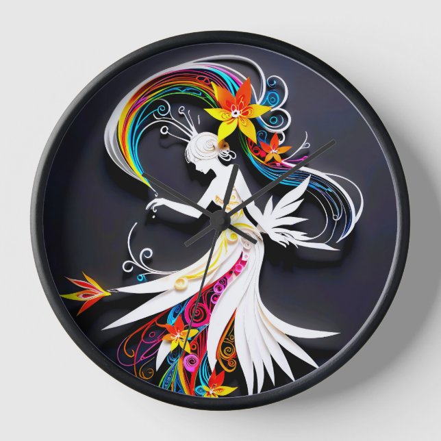 Paper Fashionista Clock (Front)