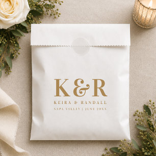 Paper Favour Bag   Wedding Monogram Gift Bags