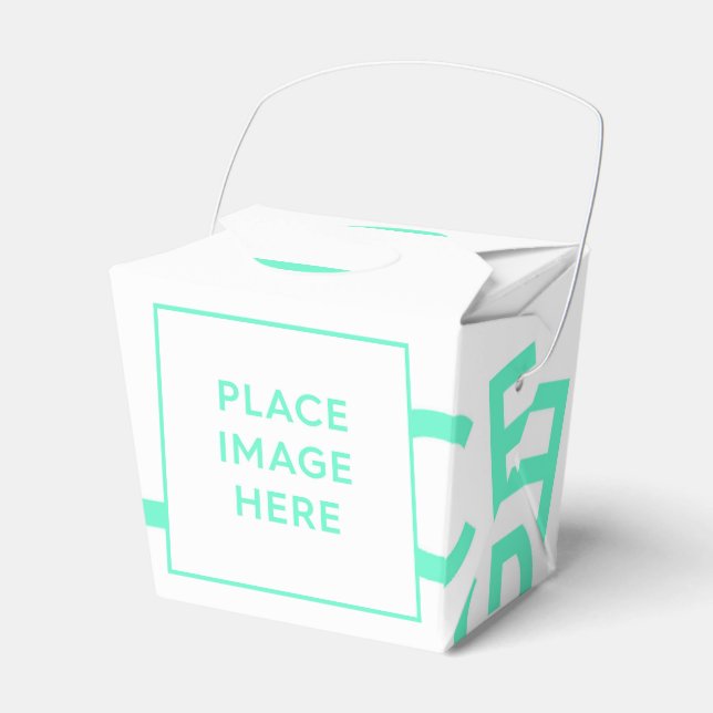 Paper Favour Box, Take Out 2x2x2.75 Box (Front Side)