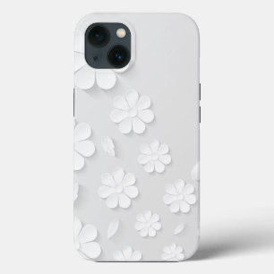 paper-flower-background-white iPhone 13 case