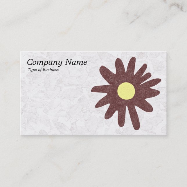 Paper Flower - Brown Business Card (Front)