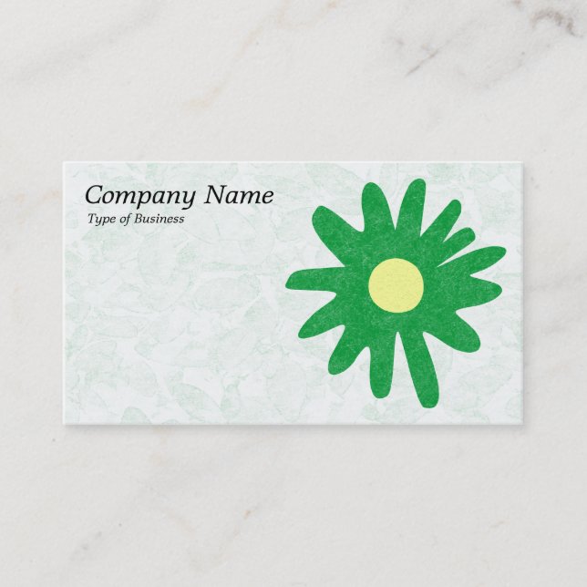 Paper Flower - Grass Green Business Card (Front)