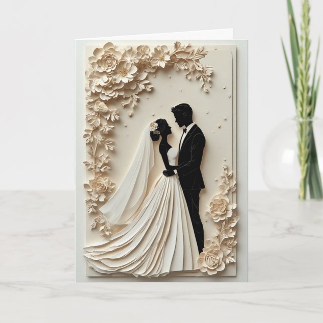✨ Paper Flower Invite For Romantic Ceremony ✨ (Front)