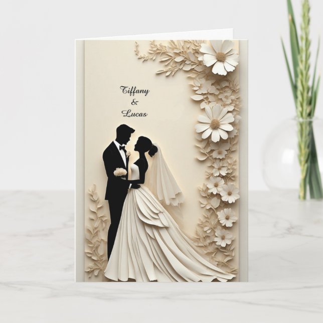 ✨ Paper Flower Invite For Wedding  ✨ (Front)