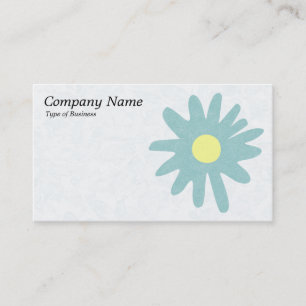 Paper Flower - Lt Blue Green Business Card