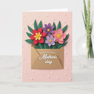 Paper Flower Mothers Day Card