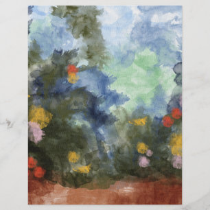 Paper, Flowered Path Watercolor Flyer