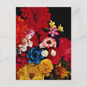 Paper flowers from Mexico  flowers Postcard
