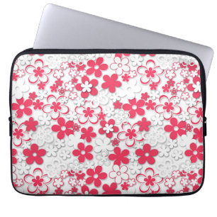 Paper flowers laptop sleeve