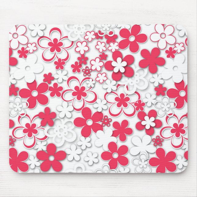 Paper flowers mouse pad (Front)