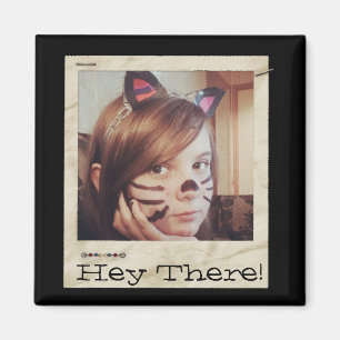 Paper Frame Old Instagram Photo add Text Magnet