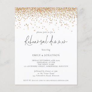 PAPER   Gold Glitter Wedding Rehearsal Dinner
