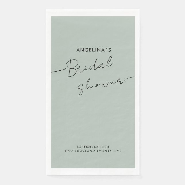 Paper Guest Towels Bride shower. Napkin (Front)