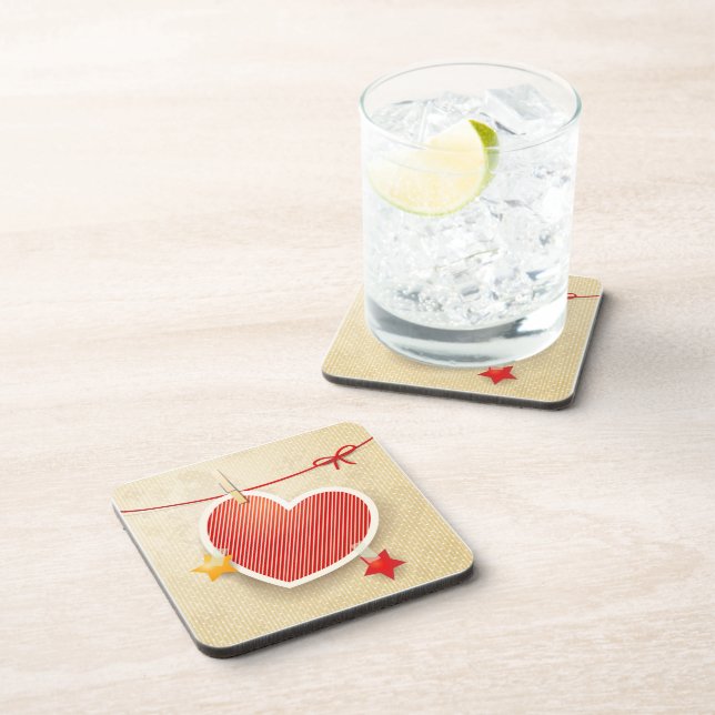 Paper heart coaster (Right Side)