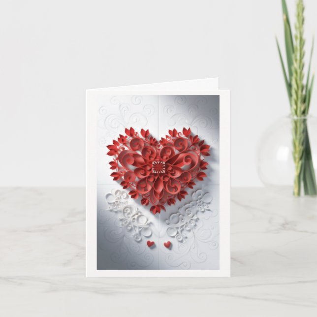 Paper Heart of Beauty Thank You Card (Front)