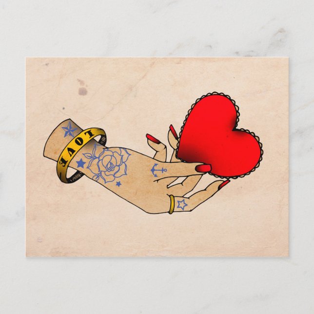 Paper heart postcard (Front)