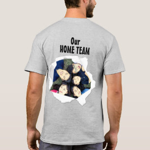 Paper Hole Add Your Family Photo Custom T-Shirt