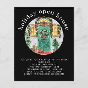 PAPER   Holiday Open House Party Black Flyer