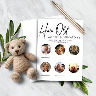 PAPER How Old Was Mummy to Be Baby Shower Game