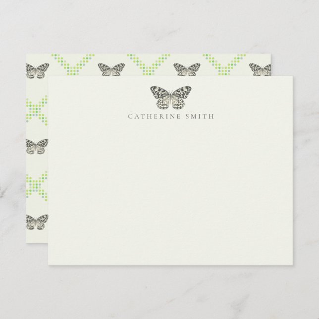 Paper Kite Butterfly Flat Note Card (Front/Back)