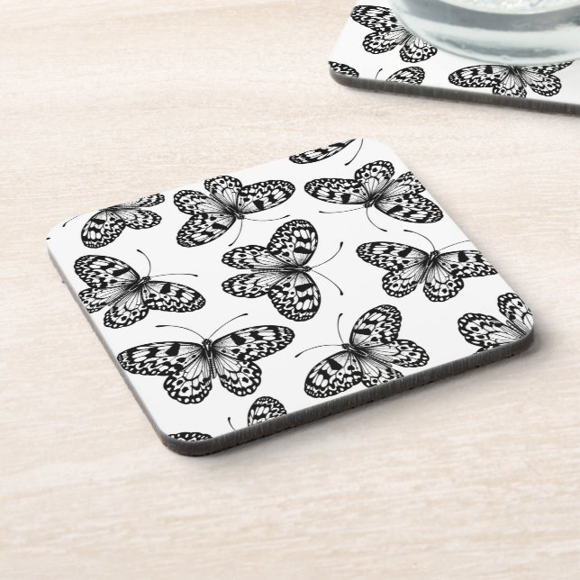 Paper kite butterfly pattern coaster (Left Side)