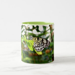 Paper kite butterfly Two-Tone coffee mug