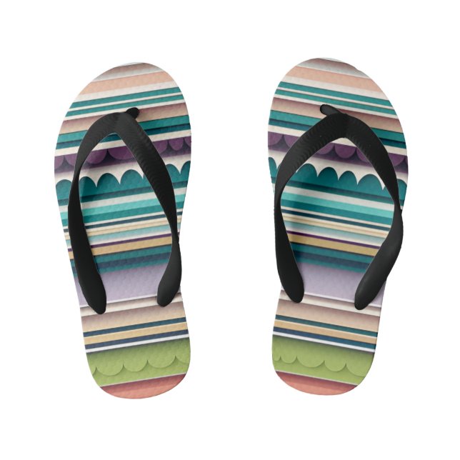 Paper layered cutout  kid's thongs (Footbed)