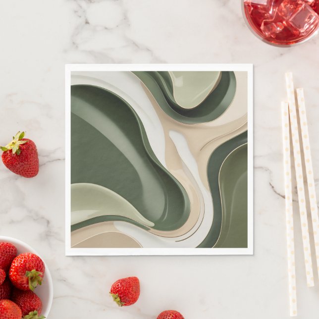 Paper luncheon napkin in stylish graphic (Insitu)