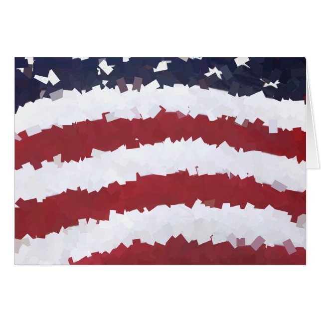 Paper Mache American Flag (Front Horizontal)
