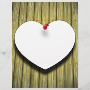 Paper Message Note Heart - Letterhead Stationery