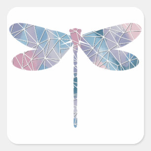 Paper Mosaic Thin Dragonfly Sticker