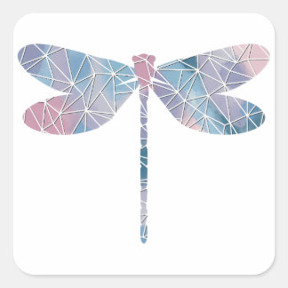 Paper Mosaic Thin Dragonfly Sticker