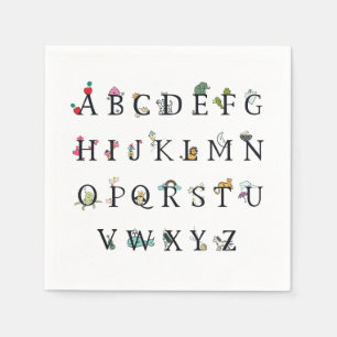 PAPER NAPKIN : ALPHABET CHART