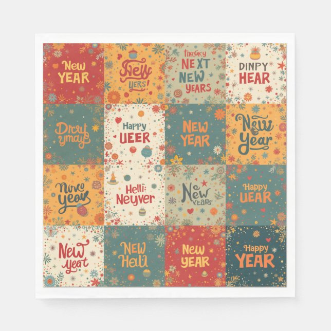 Paper Napkin for New Year party (Front)